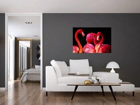 Vörös flamingók képe (90x60 cm)