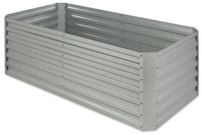 Blumfeldt High Grow Straight, magaságyás, 180 x 60 x 90 cm, 970 l, cinkelt acél, ezüst