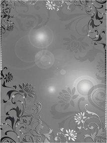 Fotótapéta Virágok szürke és fehér minimalizmus vinil 184x254 +ragasztó