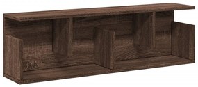 barna tölgy színű szerelt fa fali szekrény 100 x 20 x 30 cm