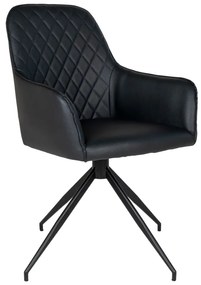 Fekete kárpitozott étkezőfotel Harbo – House Nordic