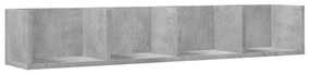 2 db betonszürke szerelt fa faliszekrény 99x18x16,5 cm