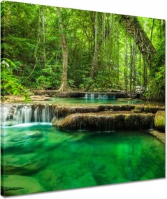 Vászonkép 50x50 Erawan vízesés Thaiföld