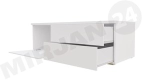 TV asztal Coral XI Double (fehér + fényes fekete). 1058399