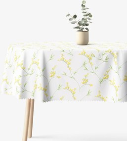 Goldea ovális teflonos terítő - mimózavirágok 140 x 200 cm