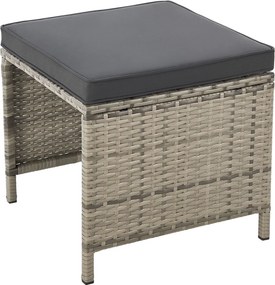 Juskys Rattan kerti bútor szett Turin - szürke