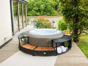 Lay-Z-Spa kör alakú rattan jakuzzi bútor, 180 cm, fekete