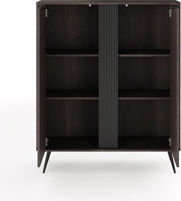 Edrin magas komód 113 cm - dunin tölgy / fekete