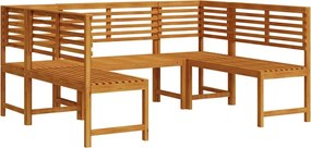 vidaXL Kert Pad Készlet 5 pcs Barna Tömör Akácfa