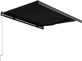 Antracitszürke kézzel behúzható napellenző 300 x 250 cm