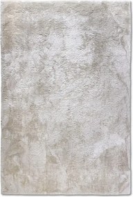 Shaggy plüss szőnyeg nappaliba 120x170cm, vastag krémes bézs márványmintás