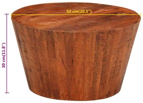 tömör nyers mangófa dohányzóasztal Ø 52x30 cm