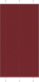 vidaXL pliszírozott redőny Bordeaux piros 105x200 cm szövetszélesség