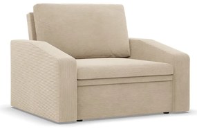 Vertico fekvőfotel, 90 cm széles, kordbársony, bézs