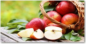 Fotó üvegkép Almák a kosárban 140x70