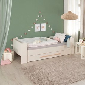 Bézs ágyneműtartós gyerekágy ágyrács nélkül 90x200 cm Kids – Roba