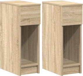 vidaXL éjjeliszekrények fiókkal 2 db sonoma tölgy 20 x 36 x 60 cm
