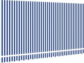 Napellenző ponyva Kék és Fehér 4 x 2 m Poliészter