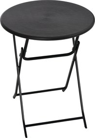 Outsunny Körasztal Műanyag Összecsukható Erkélyasztal Időjárásálló Kerti Asztal Könnyen Tisztítható Kávézó Asztal Kültéri Asztal Erkélyre, Kertbe, Ter