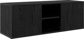 vidaXL TV szekrény Fekete tölgy 100 x 31,5 x 35 cm Faanyag