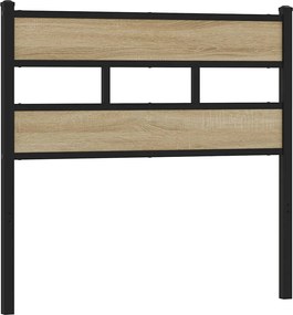 vidaXL sonoma tölgy színű szerelt fa és vas csere fejtámla 80 cm