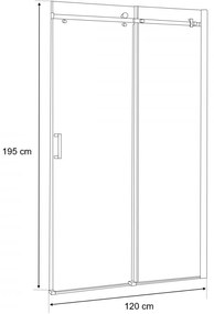 Bold 120x195 cm görgős zuhanyajtó