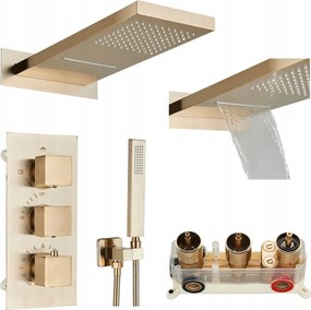 Zuhany szett Falsík alatti Zuhany Arany Termosztát Esőztető Box Ari