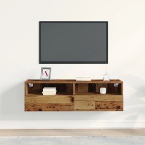 TV Fali Szekrény Régi Fa 100x30x30 cm Mérnök Fa