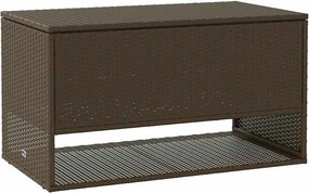 Barna Polyrattan Kültéri Párna Doboz 100X55X55,5 Cm