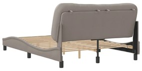 tópszínű szövet ágykeret matrac nélkül Hvar 140 x 200 cm