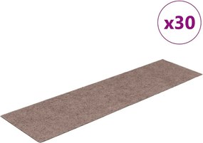 vidaXL öntapadós lépcsőszőnyegek 30 db 76 x 20 cm világosbarna téglalap alakú