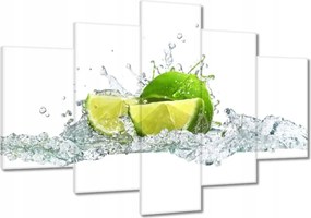 Vászonkép 120x80 Lime fröccsenő víz
