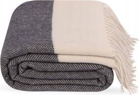 Gyapjú takaró Montre 100% Ausztrál merinó gyapjú Sötétszürke 140×200 cm