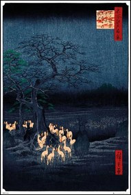 Hiroshige New Years Eve Foxfire poszter