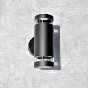 Kültéri fali lámpa RINO 2xGU10/12W/230V IP54 fekete