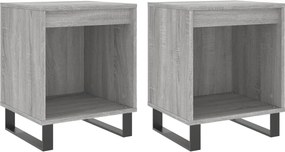 vidaXL 2 db szürke sonoma színű éjjeliszekrény 40 x 35 x 50 cm