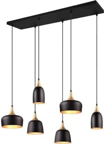 TRIO 310500632 CHIRAZ Többágú Függesztett Lámpa Fekete E27 IP20
