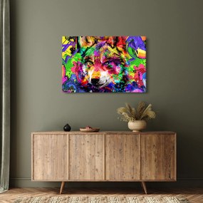 Kép - Farkas graffitivel (90x60 cm)