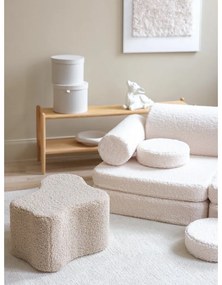Krémszínű buklé gyerek kanapé 132 cm Settee – Wigiwama