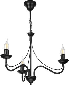 Láncos csillár ANTON 3xE14/15W/230V fekete