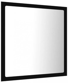 fekete akril LED-es fürdőszobai tükör 40 x 8,5 x 37 cm
