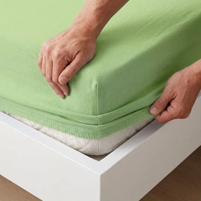 de pat 4Home jersey lepedő zöld, 90 x 200 cm
