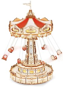 RoboTime - 3D zenedoboz puzzle Láncos körhinta 3xAAA