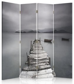 Gario Paraván A híd szürkében Méret: 145 x 170 cm, Kivitelezés: Forgó paraván 360°