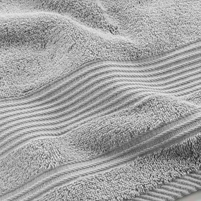 Világosszürke frottír pamut fürdőlepedő 70x130 cm Tendresse – douceur d'intérieur