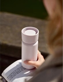 Világos rózsaszín rozsdamentes acél termobögre 400 ml Singles – Zone