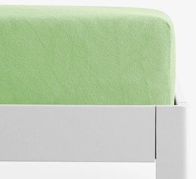 Goldea frottír gumis lepedő - világoszöld 90 x 200 cm