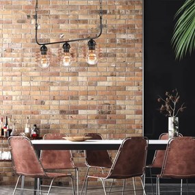 Csillár láncon MORGAN 3xE27/60W/230V fekete/réz