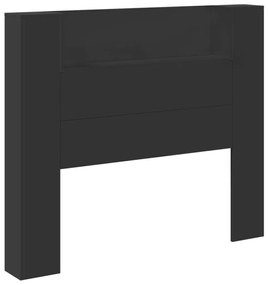 fekete áthidalószekrény LED-világítással 120 x 16,5 x 103,5 cm