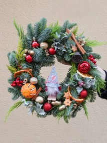 Karácsonyi Koszorú Nemes Jelenfából, 50 cm-es koszorú, Karácsony